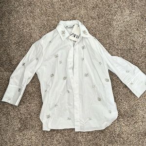 Zara Jeweled Blouse